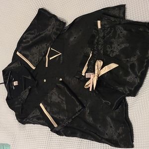 LARGE Victoria's Secret Black pajamas 2pc set RARE SET